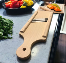 Wooden Vegetable Mandoline Slicer Shredder Double Blade 37cm 14.5 inches