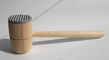 Wooden Kitchen Hammer-Shaped Meat Tenderizer & Chopper Pyramid-shaped Head Wood - Handcrafted Wood, Iron & Copper