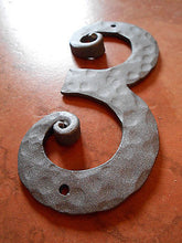 Hand-Forged Wrought Iron House Numbers From 0 - 9 Height 8.4" Handmade - Handcrafted Wood, Iron & Copper