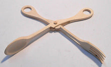 Beech Wood Salad BBQ Spaghetti Scissor Tongs Kitchen Cooking Utensil - Handcrafted Wood, Iron & Copper
