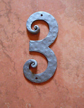 Hand-Forged Wrought Iron House Numbers From 0 - 9 Height 8.4" Handmade - Handcrafted Wood, Iron & Copper