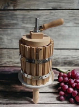 50 liters wine press made from an oak is large enough to make enough wine or cider for your needs and is a must have for anyone who want to make his own wine and enjoy the results of your own wine making process.