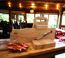 Manual Salami Meat Slicer Antique Design which would look awesome in any kitchen, at party or wine cellar.