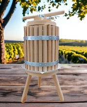 Wooden Wine Press Crusher Traditional Spindle Fruit Juice Press 30 Liters 8 Gallons