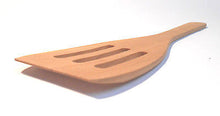 Cherry Wood Spatula with Holes Cooking Utensils 30cm-11.8 inches Handmade Brown - Handcrafted Wood, Iron & Copper