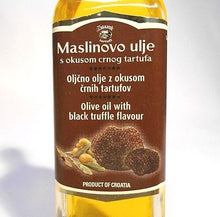 Extra Virgin Olive Oil with Black Truffles 60ml 2.12oz - Handcrafted Wood, Iron & Copper