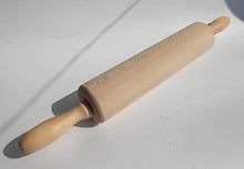 Wooden Rolling Pin Pastry Dough Roller Kitchen Tool - Rotating Handles - Handcrafted Wood, Iron & Copper