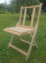 Wooden Folding Chair Small Seat Children Camping Seat Fishing Stool - Handcrafted Wood, Iron & Copper