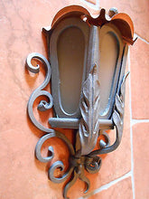 Luxury Hand Forged Sconce Outdoor Lamp Light Copper Roof 42cm - Handcrafted Wood, Iron & Copper