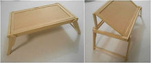 Breakfast Bed Table Beech Wood Flip Tray Folding Table for Reading, Drawing or Serving 