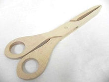 Wooden BBQ Grill Tongs Scissors Serving Tongs 28cm - Handcrafted Wood, Iron & Copper