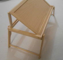 Crafted Beech Wood Lap Desk: Adjustable tilt, foldable legs.