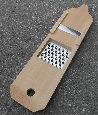 Wooden Cheese Vegetable Shredder Slicer Grater 50cm - 19.7 inch - Handcrafted Wood, Iron & Copper