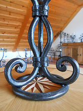 Hand Forged Wrought Iron Candlestick Candle Holder 3 Candles Handmade Rod Iron - Handcrafted Wood, Iron & Copper