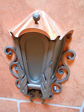 Luxury Hand Forged Sconce Outdoor Lamp Light Copper Roof 42cm - Handcrafted Wood, Iron & Copper