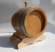 European Oak Wood Barrel Keg for Wine, Whiskey, Spirits Handmade10 Liter 2.6 Us Gal - Handcrafted Wood, Iron & Copper