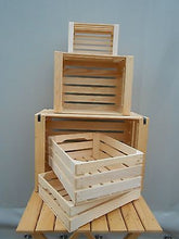 New Natural Wooden Farm Solid Apple Fruit Crate Bushell Craft Box Small - Handcrafted Wood, Iron & Copper