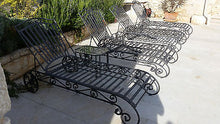 Hand Forged Deckchair Lounge Chair Handmade Daybed Rust Protection - Handcrafted Wood, Iron & Copper