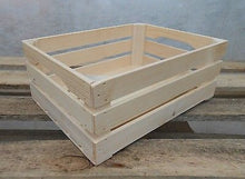New Natural Wooden Farm Solid Apple Fruit Crate Bushell Craft Box - Handcrafted Wood, Iron & Copper