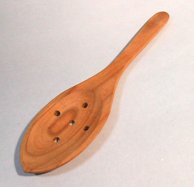 Cherry Wood Spatula Spoon for Fried Food Cooking Utensil 11.8