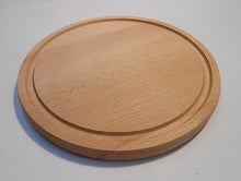 Wooden Chopping Cutting Board Wood Kitchen Utensil Board Handmade Round - Handcrafted Wood, Iron & Copper