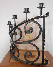 Luxury Hand Forged Wrought Iron Candlestick Candle Holder 5 Candles Handmade - Handcrafted Wood, Iron & Copper